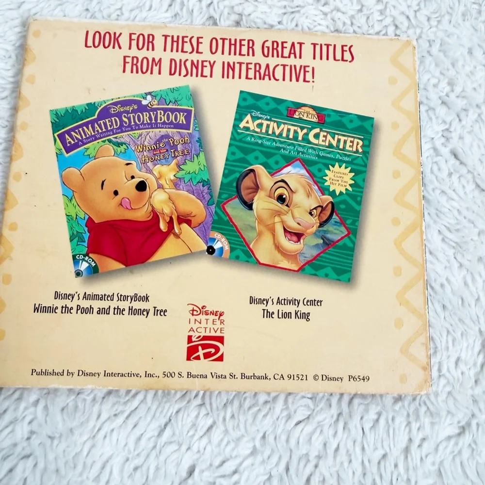 Disneys Animated Storybook Pocahontas & Winnie the Pooh Print Studio CD-ROM lot